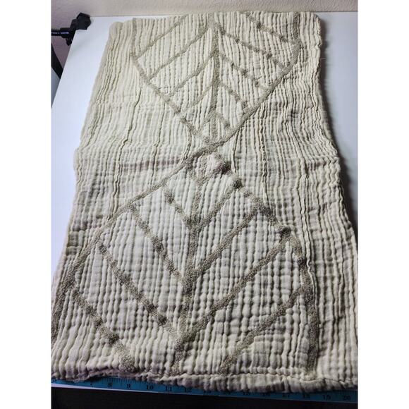 URBAN OUTFITTERS Tan Gauze Stretch Boho Textured STANDARD Pillow Sham - Set of 2 - Picture 3 of 10